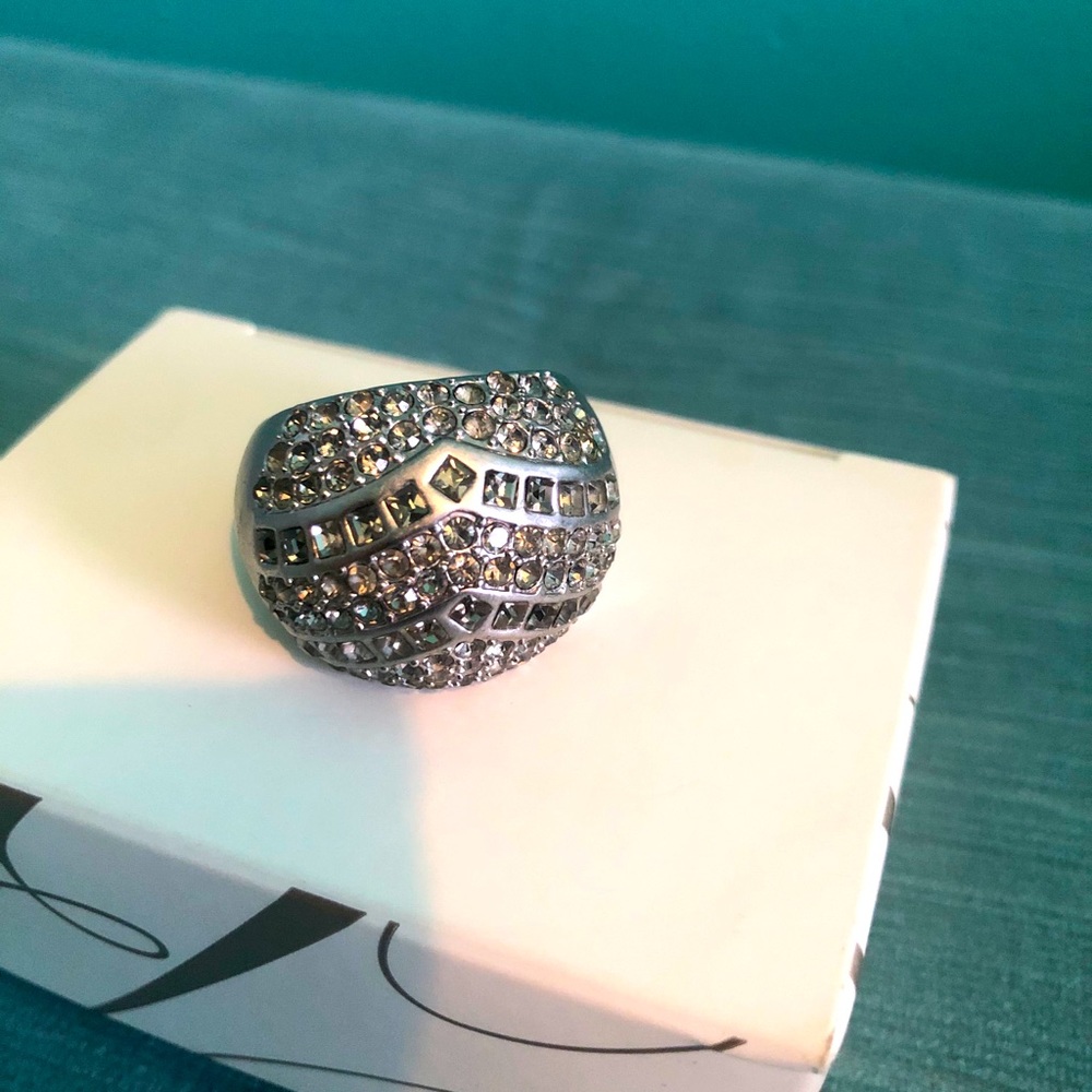 Silver Diamond Ring..